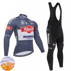 Tenue Maillot M/L + Collant à Bretelles Hiver Thermal Fleece Alpecin Deceuninck 2025 Hommes