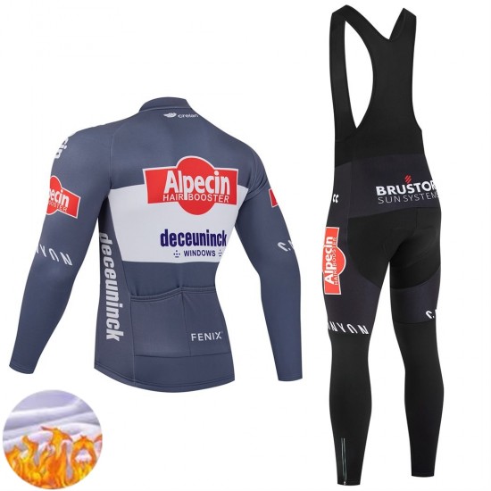 Tenue Maillot M/L + Collant à Bretelles Hiver Thermal Fleece Alpecin Deceuninck 2025 Hommes