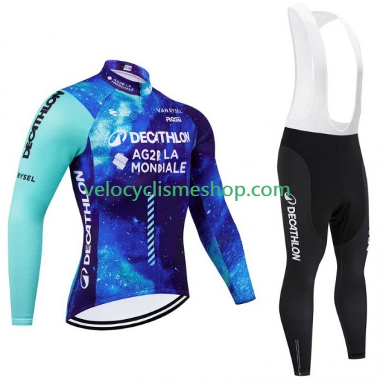 Tenue Maillot M/L + Collant à Bretelles Decathlon Ag2R 2024 Hommes N001
