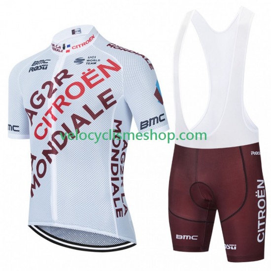 Tenue Maillot + Cuissard à Bretelles Ag2R La Mondiale 2023 Hommes