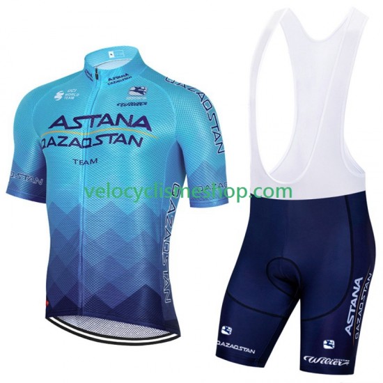 Tenue Maillot + Cuissard à Bretelles Astana Qazaqstan 2023 Hommes