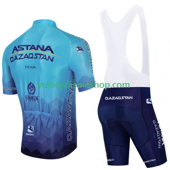Tenue Maillot + Cuissard à Bretelles Astana Qazaqstan 2023 Hommes