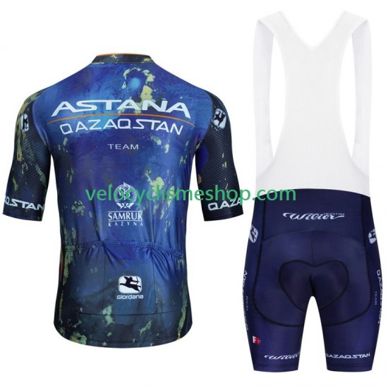 Tenue Maillot + Cuissard à Bretelles Astana Qazaqstan 2024 Hommes