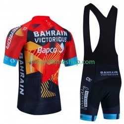 Tenue Maillot + Cuissard à Bretelles Bahrain Victorious 2023 Hommes