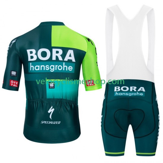 Tenue Maillot + Cuissard à Bretelles Bora Hansgrohe 2024 Hommes N001
