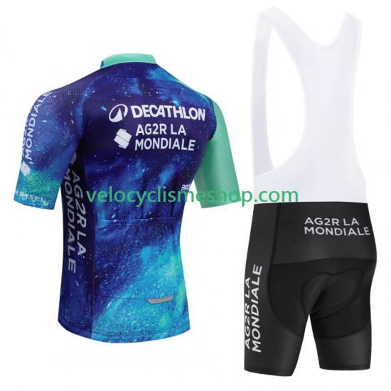 Tenue Maillot + Cuissard à Bretelles Decathlon Ag2R 2024 Hommes N001