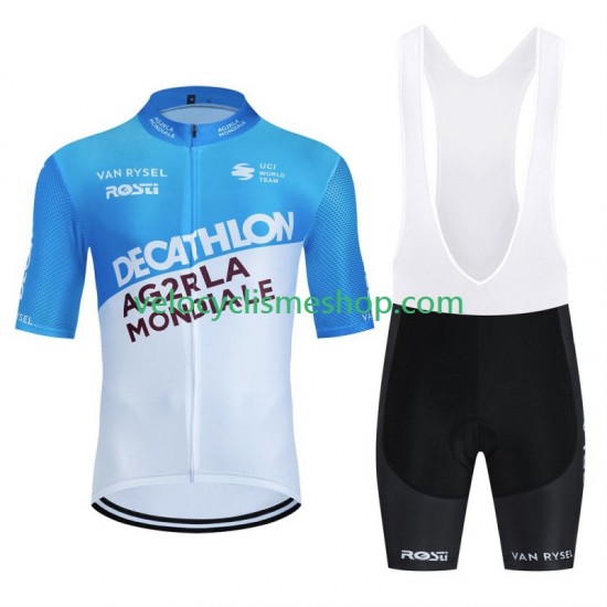 Tenue Maillot + Cuissard à Bretelles Decathlon Ag2R 2024 Hommes