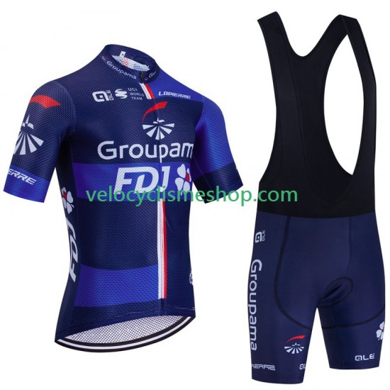 Tenue Maillot + Cuissard à Bretelles Fdj Groupama 2023 Hommes