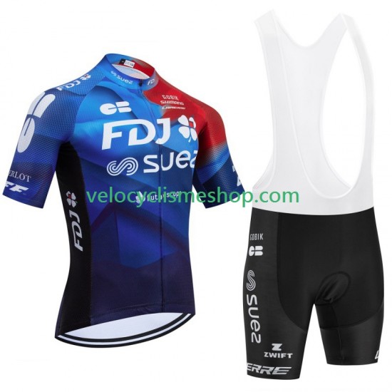 Tenue Maillot + Cuissard à Bretelles Fdj Suez 2024 Hommes