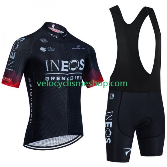 Tenue Maillot + Cuissard à Bretelles Ineos Grenadier 2023 Noir Hommes