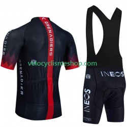 Tenue Maillot + Cuissard à Bretelles Ineos Grenadier 2023 Noir Hommes
