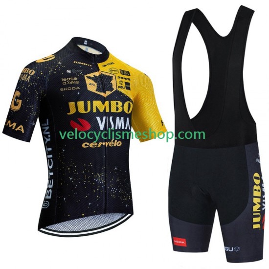 Tenue Maillot + Cuissard à Bretelles Jumbo Visma Tdf Velodrome 2023 Hommes