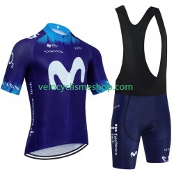 Tenue Maillot + Cuissard à Bretelles Movistar 2023 Hommes