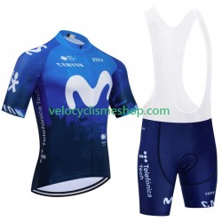 Tenue Maillot + Cuissard à Bretelles Movistar 2024 Hommes