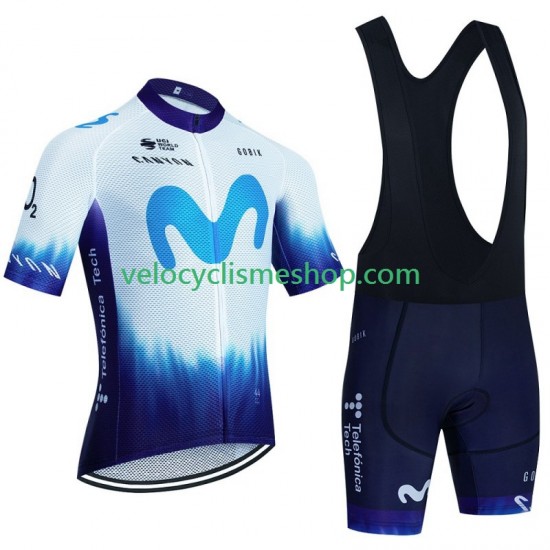Tenue Maillot + Cuissard à Bretelles Movistar Iceberg 2023 Hommes