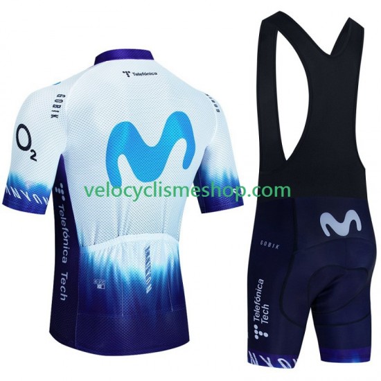 Tenue Maillot + Cuissard à Bretelles Movistar Iceberg 2023 Hommes