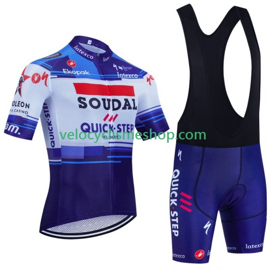 Tenue Maillot + Cuissard à Bretelles Soudal Quickstep 2023 Hommes