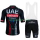 Tenue Maillot + Cuissard à Bretelles Uae Emirates 2024 Black Hommes