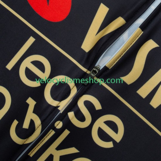 Tenue Maillot + Cuissard à Bretelles Visma Lease A Bike 2024 Black Hommes