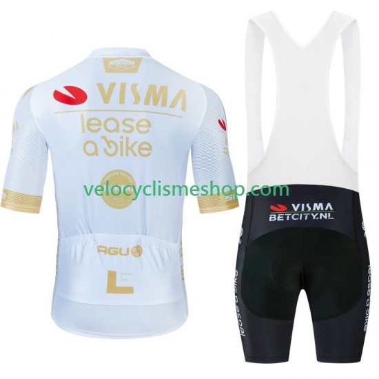 Tenue Maillot + Cuissard à Bretelles Visma Lease A Bike 2024 Hommes N001