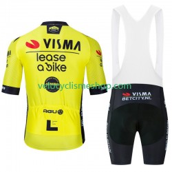 Tenue Maillot + Cuissard à Bretelles Visma Lease A Bike 2024 Hommes