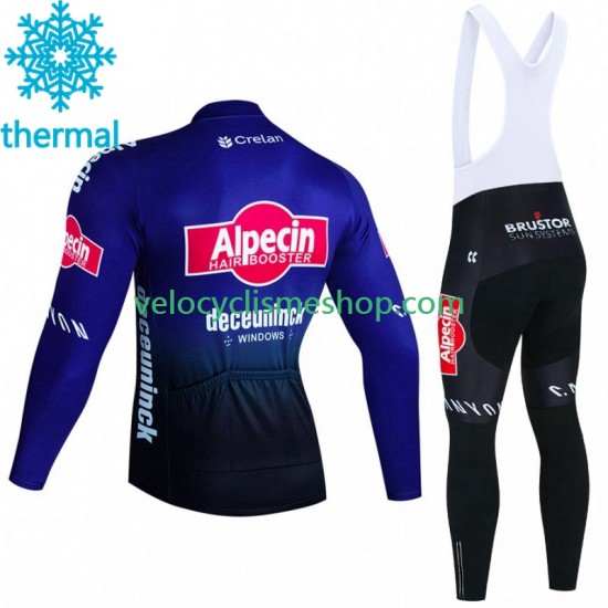 Tenue Maillot M/L + Collant à Bretelles Hiver Thermal Fleece Alpecin Deceuninck 2023 Hommes