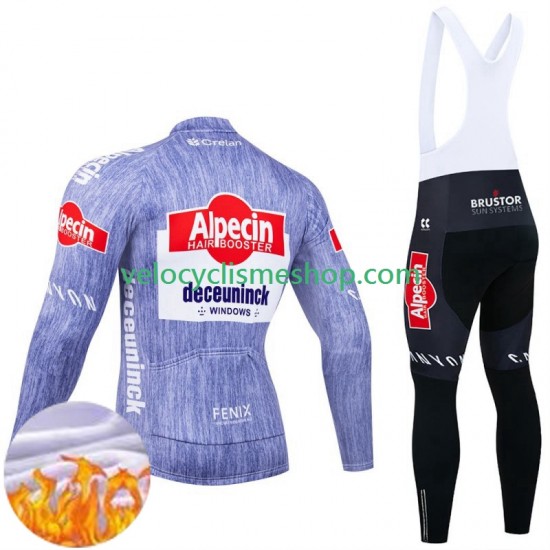 Tenue Maillot M/L + Collant à Bretelles Hiver Thermal Fleece Alpecin Deceuninck 2024 Hommes