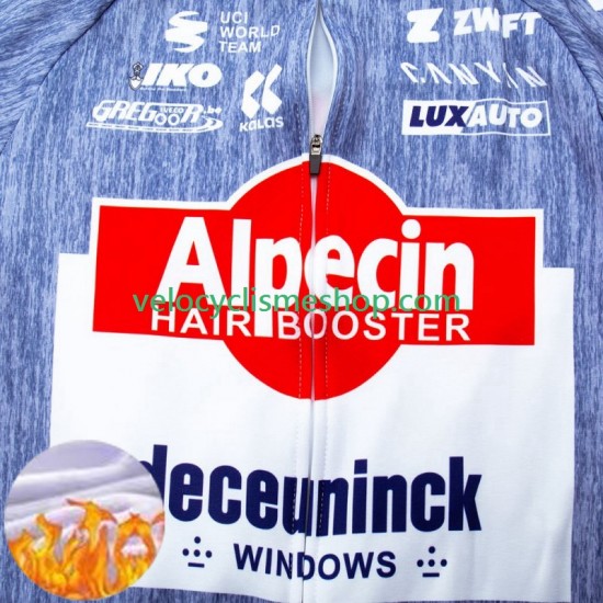 Tenue Maillot M/L + Collant à Bretelles Hiver Thermal Fleece Alpecin Deceuninck 2024 Hommes