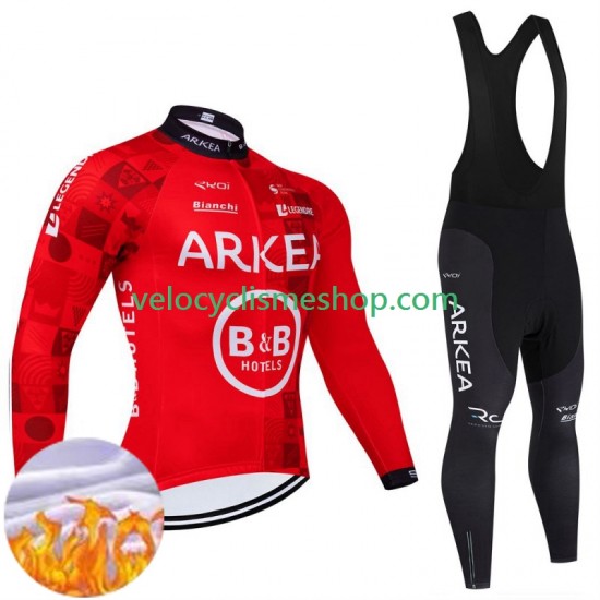 Tenue Maillot M/L + Collant à Bretelles Hiver Thermal Fleece Arkea Bb Hotels Excalibur 2024 Hommes