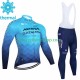 Tenue Maillot M/L + Collant à Bretelles Hiver Thermal Fleece Astana Qazaqstan 2023 Hommes
