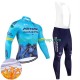 Tenue Maillot M/L + Collant à Bretelles Hiver Thermal Fleece Astana Qazaqstan 2024 Team Hommes
