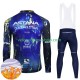 Tenue Maillot M/L + Collant à Bretelles Hiver Thermal Fleece Astana Qazaqstan 2024 Hommes