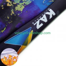 Tenue Maillot M/L + Collant à Bretelles Hiver Thermal Fleece Astana Qazaqstan 2024 Hommes