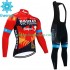 Tenue Maillot M/L + Collant à Bretelles Hiver Thermal Fleece Bahrain Victorious 2023 Hommes