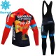 Tenue Maillot M/L + Collant à Bretelles Hiver Thermal Fleece Bahrain Victorious 2023 Hommes