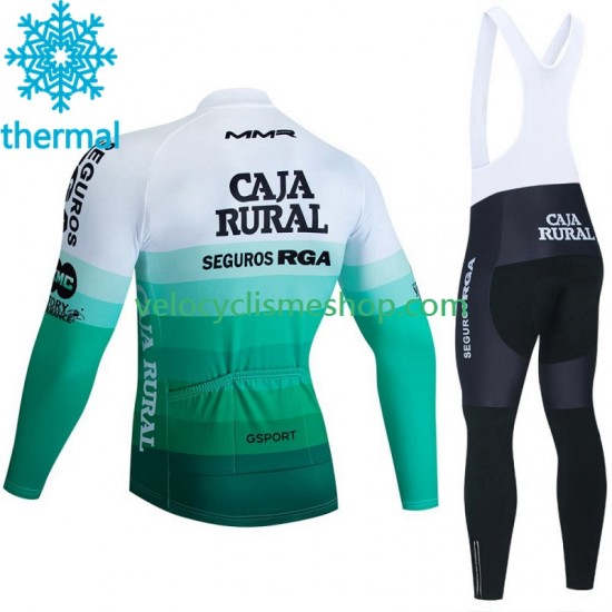 Tenue Maillot M/L + Collant à Bretelles Hiver Thermal Fleece Caja Rural Seguros Rga 2023 Hommes