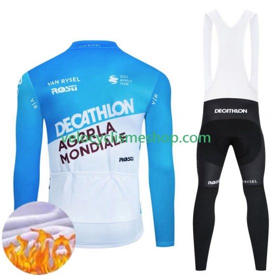 Tenue Maillot M/L + Collant à Bretelles Hiver Thermal Fleece Decathlon Ag2R 2024 Hommes