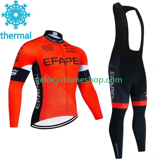 Tenue Maillot M/L + Collant à Bretelles Hiver Thermal Fleece Efapel 2023 Hommes