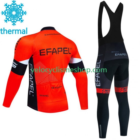 Tenue Maillot M/L + Collant à Bretelles Hiver Thermal Fleece Efapel 2023 Hommes