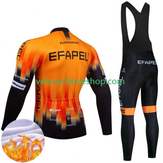 Tenue Maillot M/L + Collant à Bretelles Hiver Thermal Fleece Efapel 2024 Hommes
