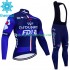 Tenue Maillot M/L + Collant à Bretelles Hiver Thermal Fleece Fdj Groupama 2023 Hommes