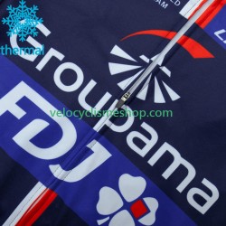 Tenue Maillot M/L + Collant à Bretelles Hiver Thermal Fleece Fdj Groupama 2023 Hommes