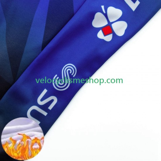 Tenue Maillot M/L + Collant à Bretelles Hiver Thermal Fleece Fdj Suez 2024 Hommes