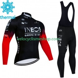 Tenue Maillot M/L + Collant à Bretelles Hiver Thermal Fleece Ineos Grenadier 2023 Noir Hommes