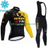 Tenue Maillot M/L + Collant à Bretelles Hiver Thermal Fleece Jumbo Visma Tdf Velodrome 2023 Hommes