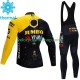 Tenue Maillot M/L + Collant à Bretelles Hiver Thermal Fleece Jumbo Visma Tdf Velodrome 2023 Hommes