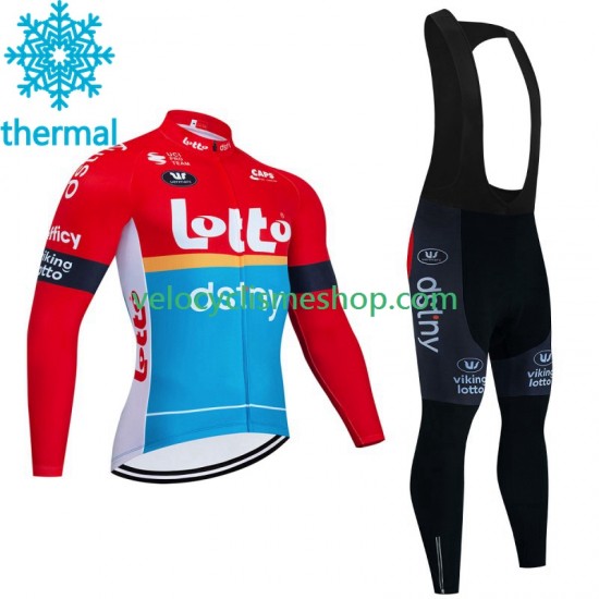 Tenue Maillot M/L + Collant à Bretelles Hiver Thermal Fleece Lotto Dstny 2023 Hommes