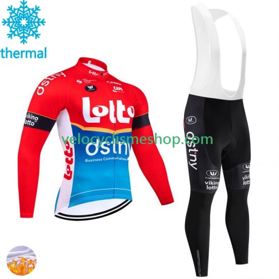 Tenue Maillot M/L + Collant à Bretelles Hiver Thermal Fleece Lotto Dstny 2024 Hommes