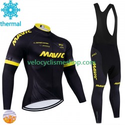 Tenue Maillot M/L + Collant à Bretelles Hiver Thermal Fleece Mavic 2024 Hommes