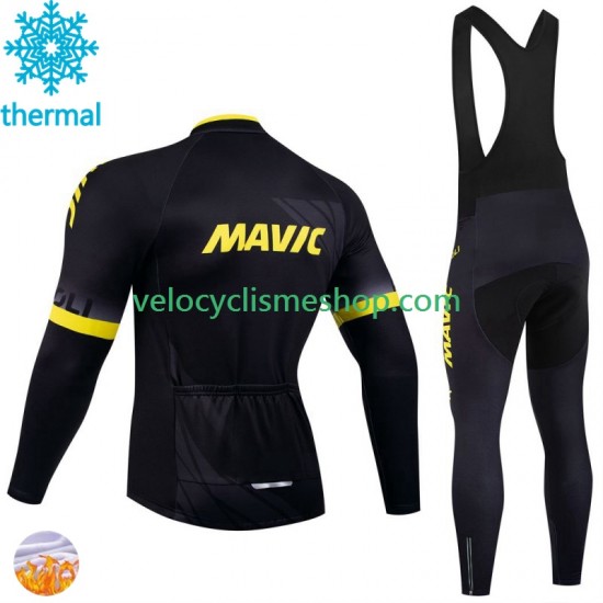 Tenue Maillot M/L + Collant à Bretelles Hiver Thermal Fleece Mavic 2024 Hommes